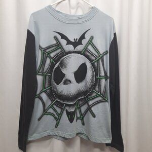 Rare Disney Store Nightmare Before Christmas Long Sleeve Shirt Men's Size Medium